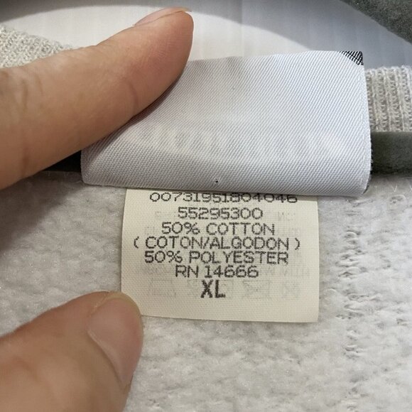 VTG Lee “Construction Workers Do It All”Heavyweight Gray Sweater Pullover XL USA - Picture 8 of 13